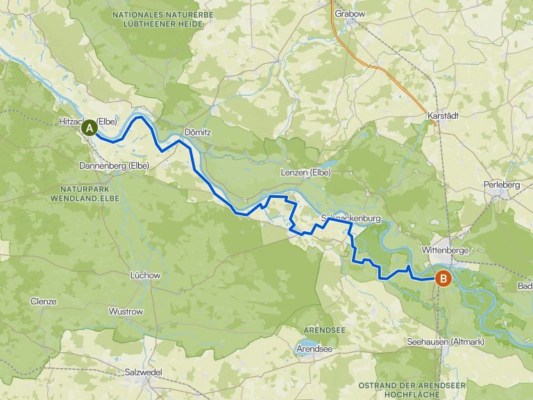 Elberadweg [Abschnitt F] Hitzacker - Wittenberge [linkselbisch ...